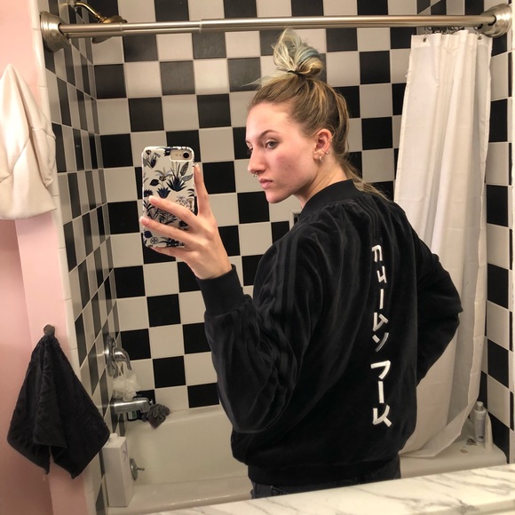 adidas black velvet jacket